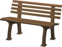 Gartenbank, 2-Sitzer, L 1200 mm, braun