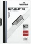 Durable Klemmmappe Duraclip, DIN A4, Kunststoff, mit Clip, wei&szlig;