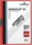 Durable Klemmmappe Duraclip, DIN A4, Kunststoff, mit Clip, rot
