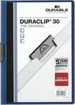Durable Klemmmappe Duraclip, DIN A4, Kunststoff, mit Clip, dunkelblau