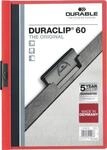 Durable Klemmmappen Duraclip, DIN A4, Kunststoff, mit Clip, rot