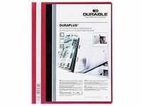 Durable Präsentations-Sichthefter DURAPLUS extrabreit, PVC-Hartfolie, 25 Stück, rot