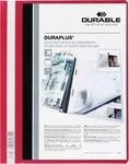 Durable Pr&auml;sentations-Sichthefter DURAPLUS extrabreit, PVC-Hartfolie, 25 St&uuml;ck, rot