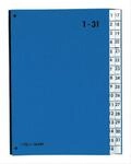 PAGNA Pultordner Color 1 - 31, auch f&uuml;r &Uuml;berformate, numerisch, Polypropylen, blau