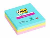 Post-it® Super Sticky Notes Cosmic 675-3SS-COS, 101 x 101 mm, farbig & liniert, 3