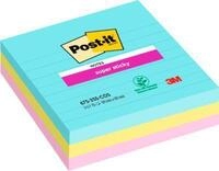 Post-it&reg; Super Sticky Notes Cosmic 675-3SS-COS, 101 x 101 mm, farbig & liniert, 3