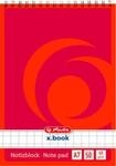 Herlitz Spiralnotizblock x.book, Format A7, 50 Blatt, kariert, wei&szlig;, 10 St&uuml;ck