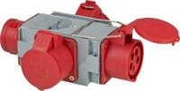 Brennenstuhl Kreuzverteiler CEE 400V/16A, 3 CEE Steckdosen, IP44, Kunststoff,