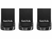 Sandisk Ultra Fit - USB-Flash-Laufwerk - 32 GB - USB 3.1 - Schwarz (Packung mit 3)