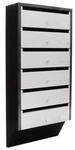 Rottner Briefkastenanlage Depot 6, f&uuml;r 6 Parteien, C4‑Einwurf 330&times;20 mm,