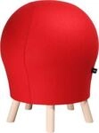 Hocker Sitness Alpine, mit integriertem Gymnastikball, Bezug 75 % Schurwolle, rot