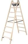Munk&reg; Holz-Stufen-Stehleiter, Nadelschnittholz/Buche, 80 mm geriffelt,