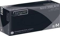 Schutzhandschuhe BINGOLD Nitril 35BLACK, Einweg, mikrotextuierte Fingerspitzen,