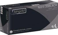 Schutzhandschuhe BINGOLD Nitril 35BLACK, Einweg, mikrotextuierte Fingerspitzen,