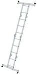 Munk Sprossen-Vielzweckleiter, Aluminium, Rechteckrohr-Holme, 4-fach geb&ouml;rdelte