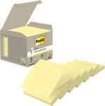 Post-it&reg; Haftnotizen Recycling Z-Notes R330-1B, B 76 x T 76 mm, PEFC&reg;-Papier, gelb,