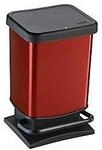 Treteimer Rotho PASO, 20 l, rechteckig, geruchsdicht, Kunststoff (BPA-frei), rot