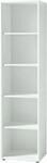 Regal MONTERIA, 5 Ordnerh&ouml;hen, B 500 x T 370 x H 1960 mm, wei&szlig;