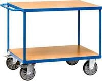 Tischwagen, Stahl/Holz, 2 Etagen, L 850 x B 500 mm, bis 500 kg,