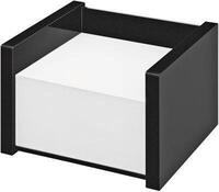 Zettelbox WEDO Black Office, schwarz mattiert/gl&auml;nzend, mit 500 Notizblatt