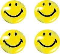 Magnet, Smilies, 40 mm, 4 St&uuml;ck