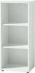 Regal MONTERIA, Glasauflage, 3 OH, B 400 x T 370 x H 1200 mm, wei&szlig;