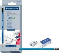 Staedtler Mars&reg; Lumograph&reg; 100 Set, Bleistifte, Spitzer und Radierer im Set