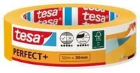 tesa Perfect+ Malerband, 50 m &times; 30 mm &ndash; saubere Farbkanten, rei&szlig;fest,