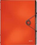 LEITZ&reg; Dokumentenmappe Solid, DIN A4, 3 Schutzkappen, 6 F&auml;cher, PP, hellrot