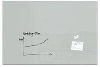 Sigel Glas-Whiteboard Artverum, gl&auml;nzend, grau, magnethaftend, 1800 x 1200 mm + 2