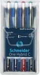 Schneider Tintenroller One Hybrid C, farbsortiert im 4er Etui