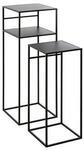 HAKU Beistelltisch-Set, 2er, quadratisch, B 260/300 x T 260/300 x H 630/850 mm,