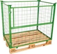 Gitteraufsatzrahmen, f&uuml;r Europaletten, Nutzlast bis 800 kg, &Ouml;ffnungsklappe,