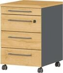 Rollcontainer Agenda Home, 3 Schubladen, Utensilienauszug, B 420 x T 490 x H 610 mm,