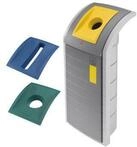 Wertstoffsammler Hailo ProfiLine WSB Design Plus XXXL, ABS, grau, 120 l, m. 3