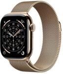 Apple Watch Series 11&nbsp;GPS + Cellular 42mm&nbsp;Gold Titanium Case mit Gold Milanese Loop
