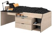 Parisot Multifunktions Hochbett "Milky 2 " Industrial Style / Eiche Jackson 4147085
