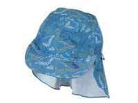 Sterntaler Schirmmütze mit Nackenschutz Dino blau