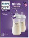 Philips Avent 2er-Pack Babyflasche Natural Response, 330ml, ab 3M