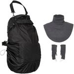Hoppediz&reg; Tragecover Fleece-Cover 3-in-1 mit Regenschutz, Schalkragen & Stulpen