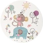 Pergamon Kinder Teppich Maui Kids Lustige Tiere Bunt Rund 4159462