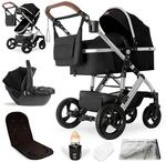Bergsteiger Kinderwagen Nizza + Babyschale schwarz 4192736