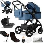 Bergsteiger Kinderwagen Nizza + Babyschale + Isofix-Station blau 4192742