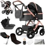 Bergsteiger Kinderwagen Nizza + Babyschale + Isofix-Station grau 4192746
