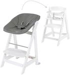 Roba Treppenhochstuhl, Set 2in1 Stone gesteppt Born Up 4183929