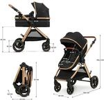 Kinderkraft Kombikinderwagen Trio-Set ESME PRO 3in1 inkl. Babyschale MINK PRO 2