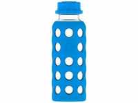 Lifefactory 13967, lifefactory Trinkflasche aus Glas in ocean, 250 ml blau