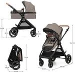 Kinderkraft Kombikinderwagen Trio-Set ESME PRO 3in1 inkl. Babyschale MINK PRO 2...