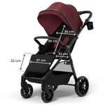 Kinderkraft Kinderwagen Sportwagen GRANDE 2 dunkelrot