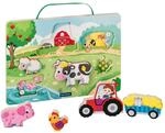 Ravensburger Play+ Magnetisches Holz-Z&auml;hl-Puzzle: Bauernhof